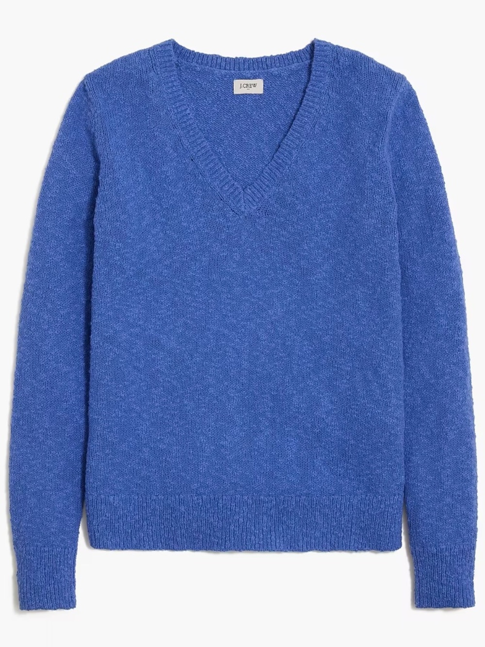 J.Crew Factory V-neck Slub Sweater 2X Sunwashed Sea Blue
